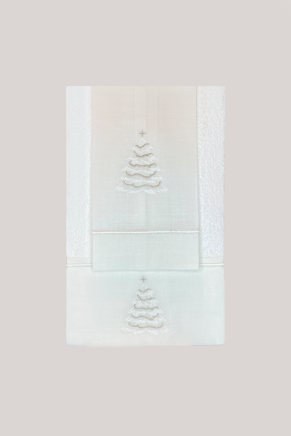 Juego Decorativo Lino Champaña