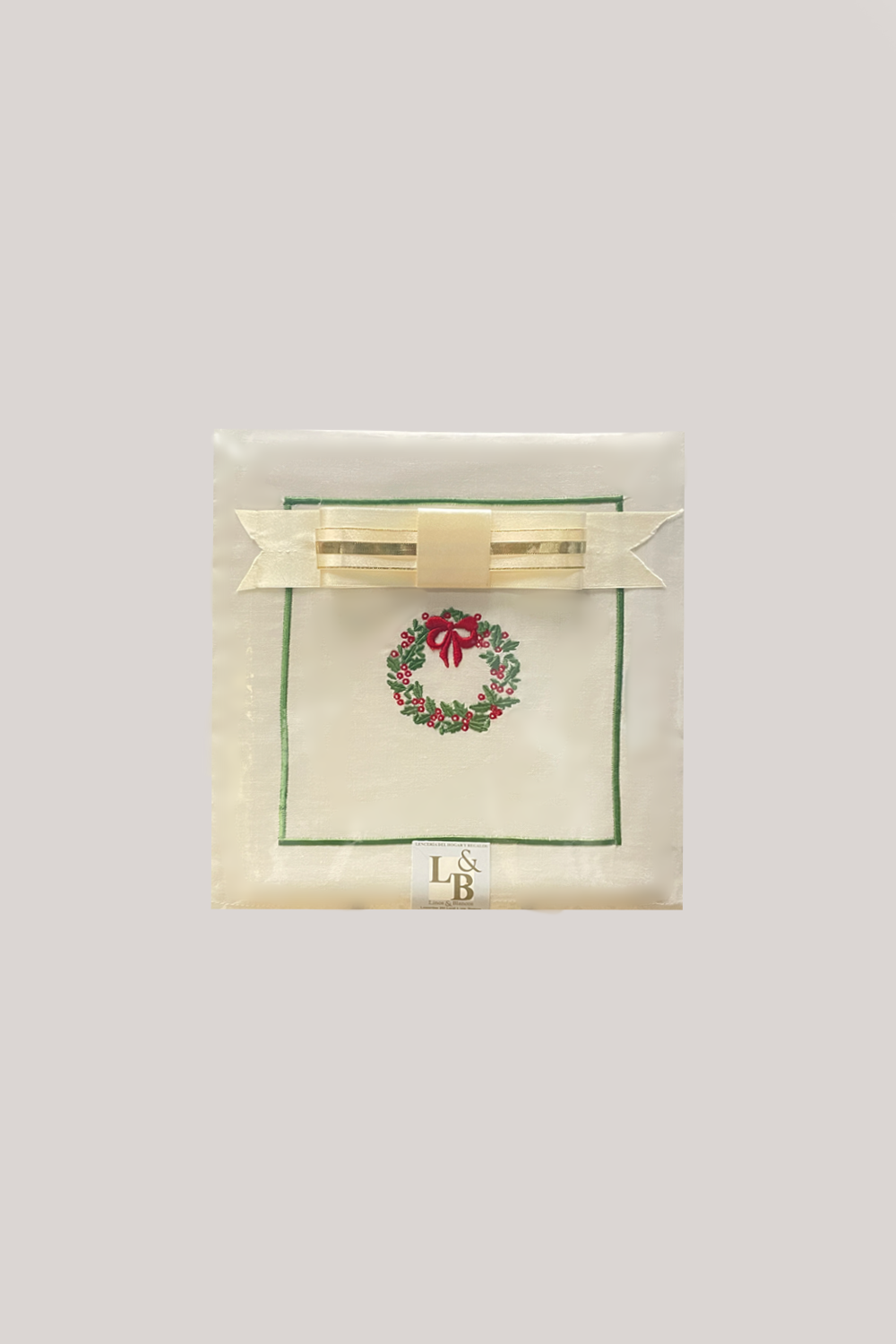 Tortillero Lino Bco/Verde