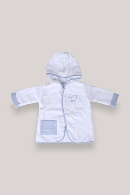 Bata Bebe Rayas Azul