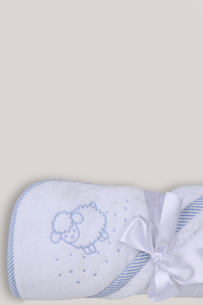 Toalla Capucha Rayas Azul