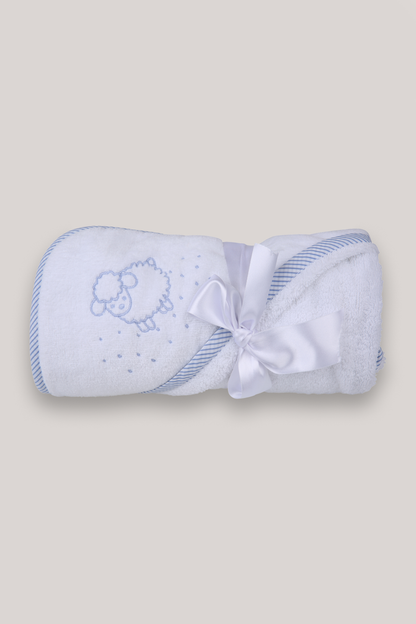 Toalla Capucha Rayas Azul