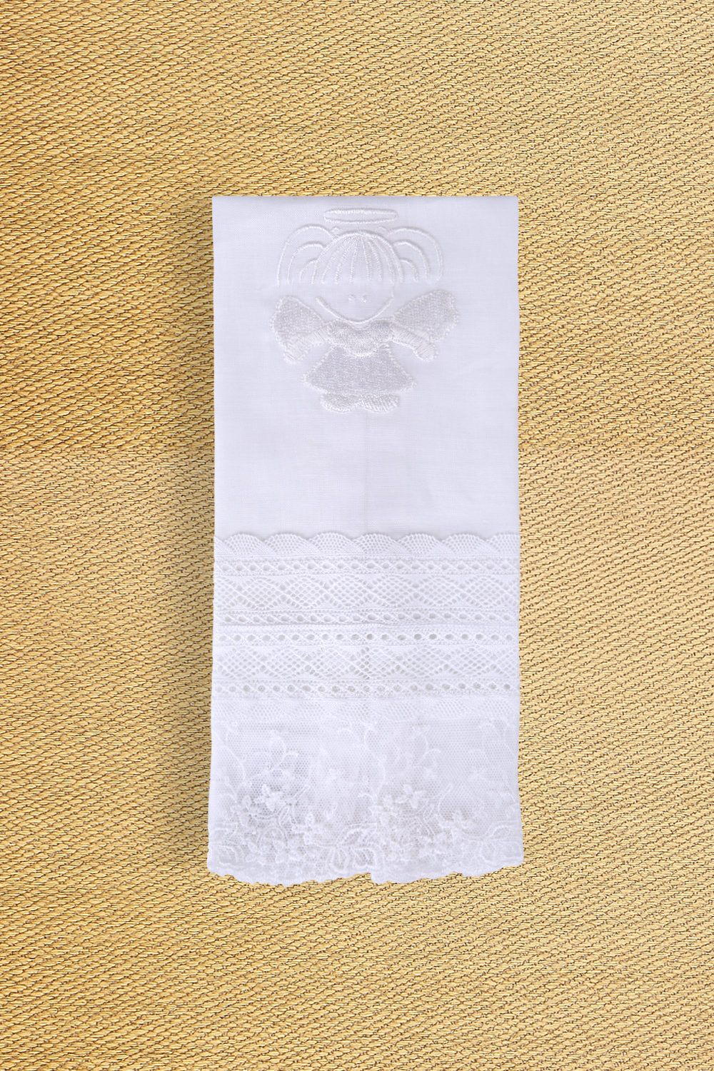 Toalla Bautizo Lino Blanco