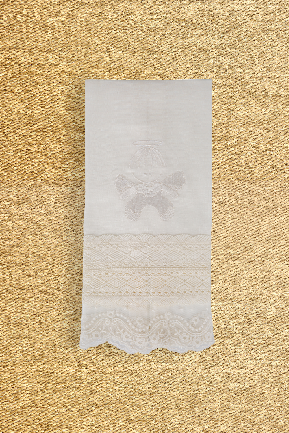 Toalla Bautizo Lino Champaña