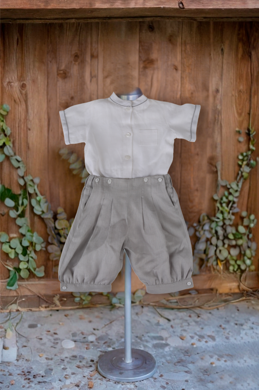 Traje Lino Camisa Mao Blanco Con Pantalon Niker